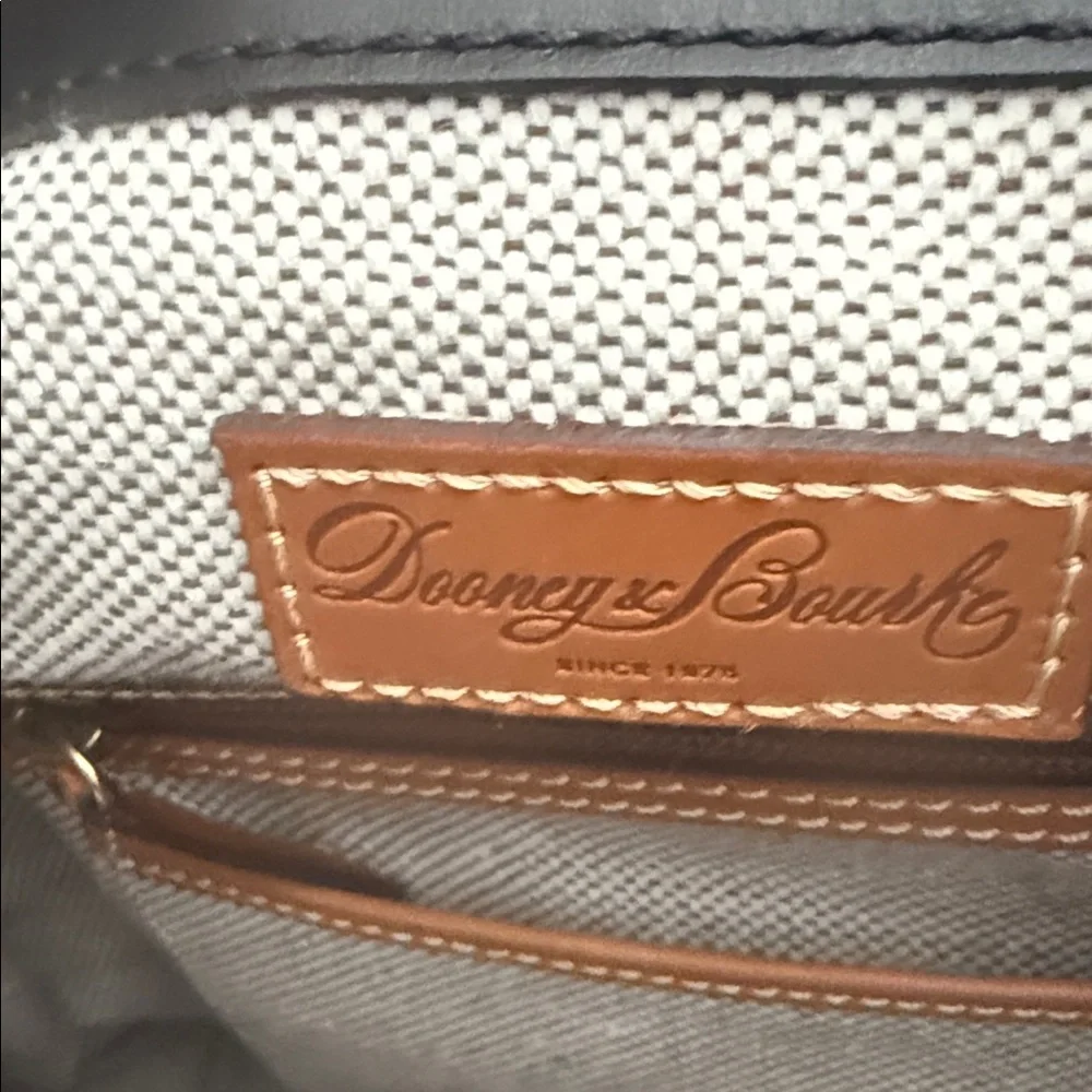 Dooney & Bourke Black and Brown Leather Bag - Picture 5 of 13